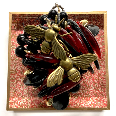 Acrylic Frame with Bees on Necklace / Slight Imperfections (4