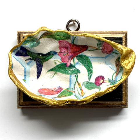 Bourbon Barrel Frame with Hummingbird Oyster Shell (4.5