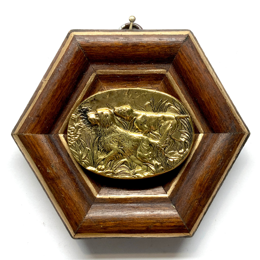 Wooden Frame with Sporting Dogs (4.25” wide)