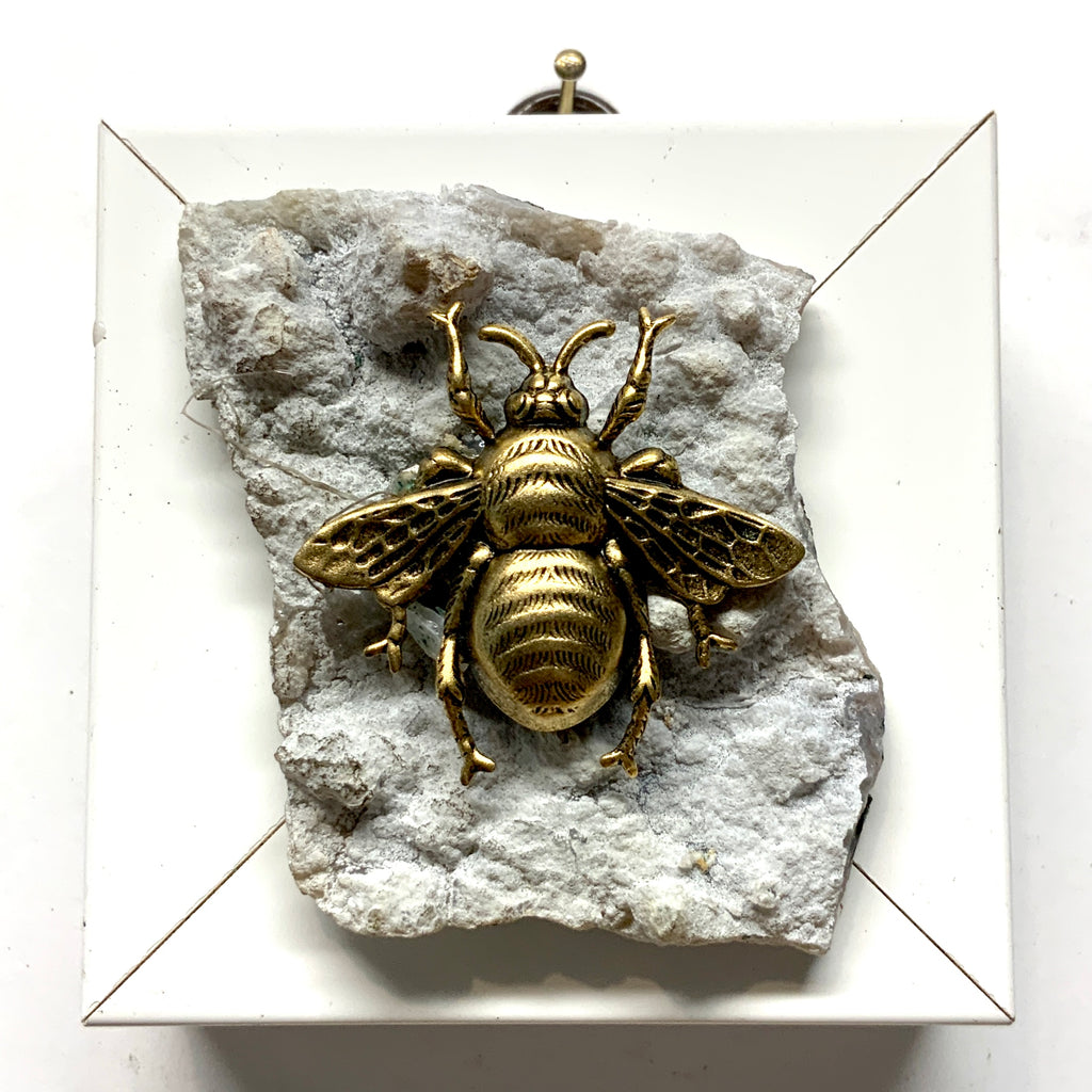 Modern Lacquered Frame with Grande Bee on Stone (3” wide)