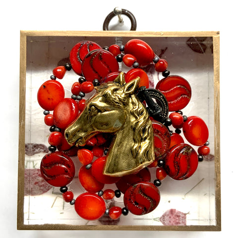 Acrylic Frame with Horse on Necklace / Slight Imperfections (3