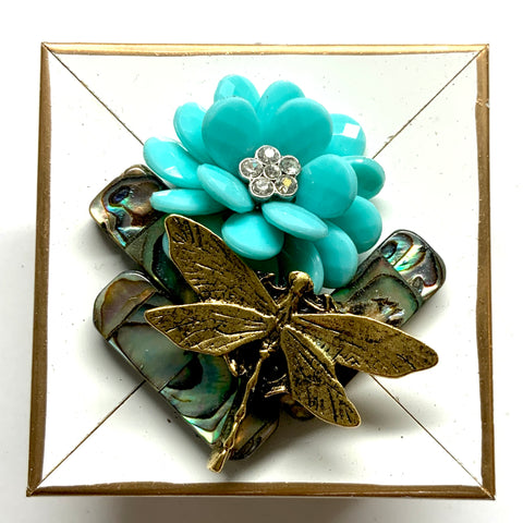 Modern Lacquered Frame with Dragonfly on Brooch (2.5