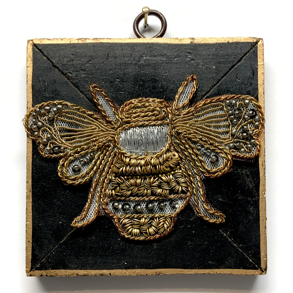 Coromandel Frame with Embroidered Bee (3.75” wide)