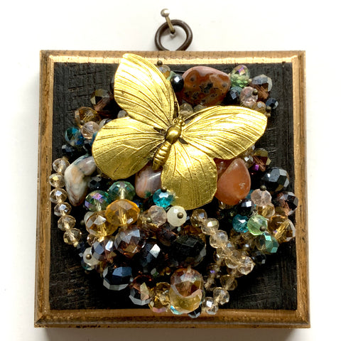 Bourbon Barrel Frame with Butterfly on Necklace (4