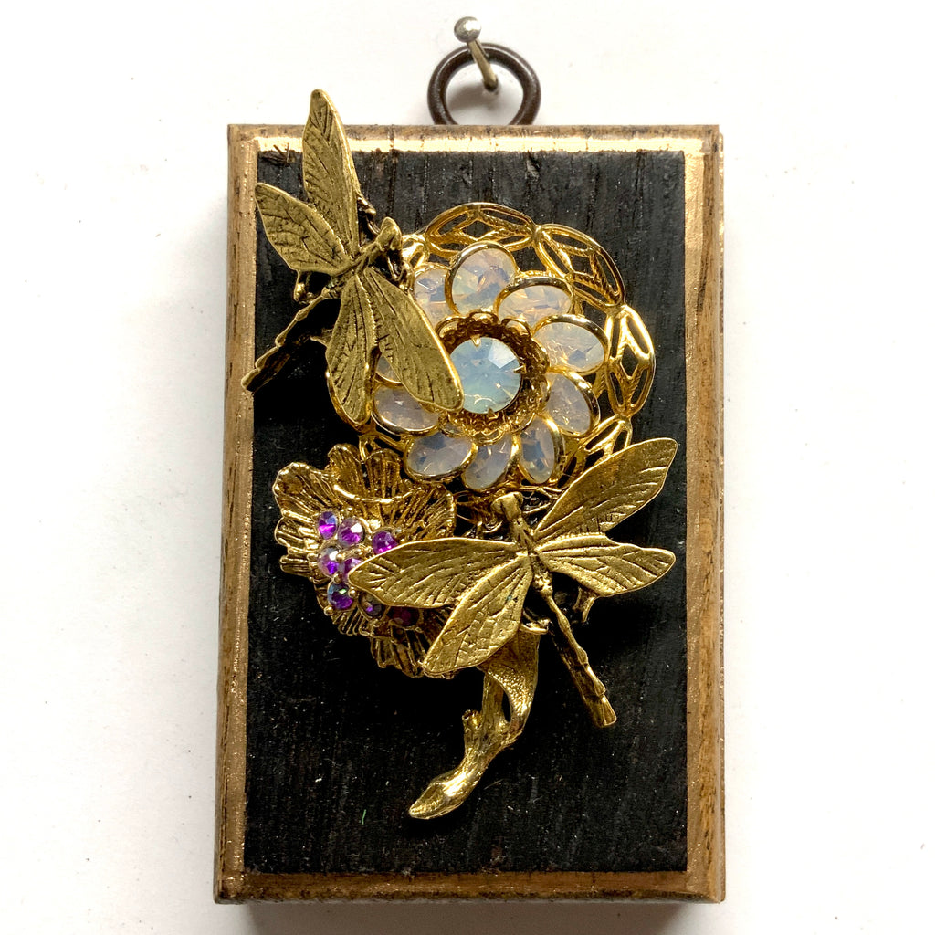 Bourbon Barrel Frame with Dragonflies on Brooch (2.5
