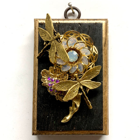 Bourbon Barrel Frame with Dragonflies on Brooch (2.5