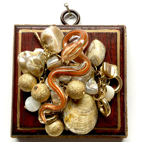 Painted Frame with Snake on Necklace (3.25