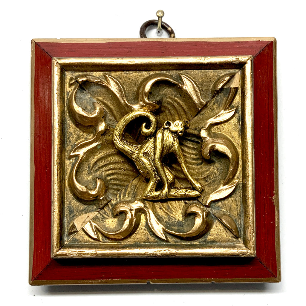 Lacquered Frame with Monkey (3.75” wide)