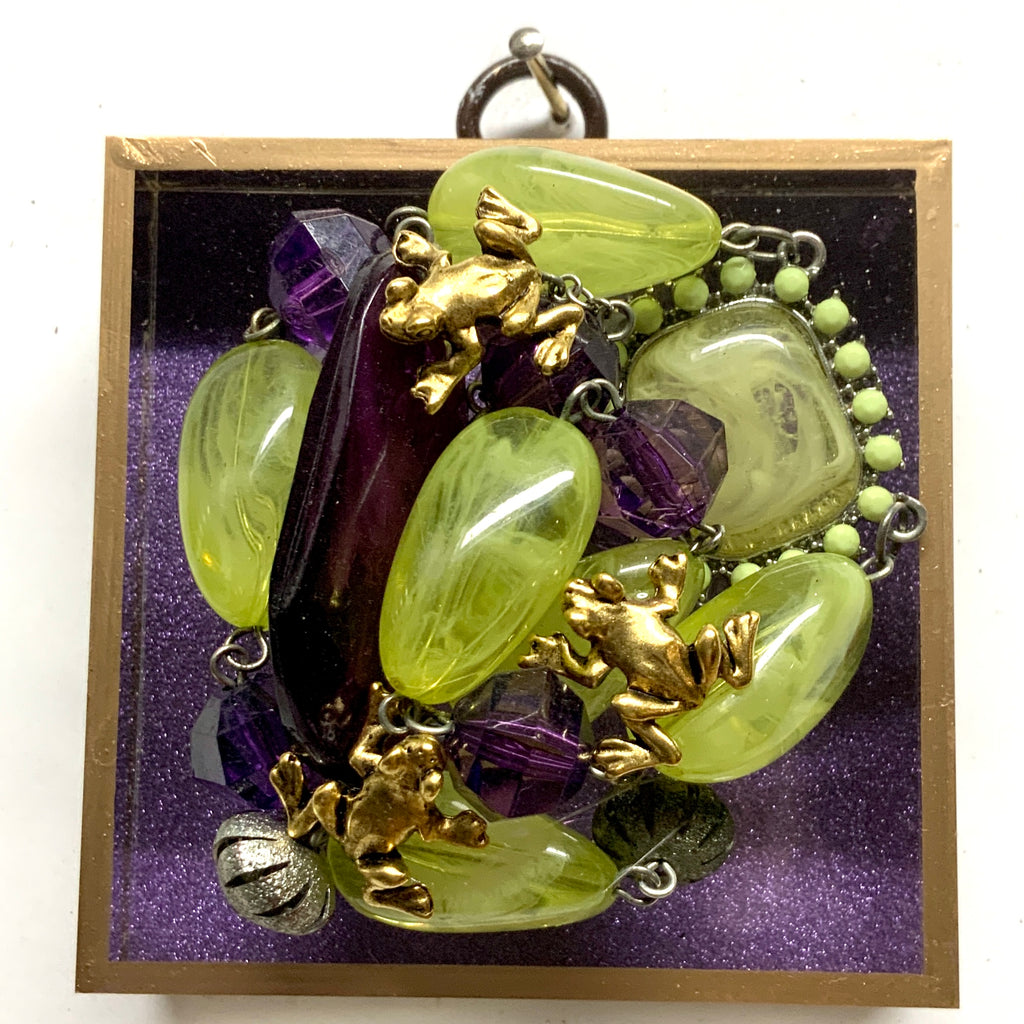 Acrylic Frame with Frogs on Necklace / Slight Imperfections (3