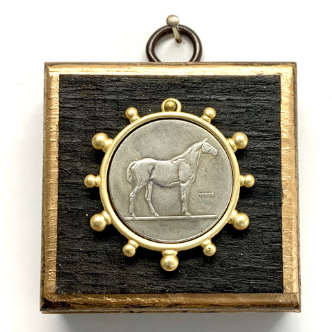 Bourbon Barrel Frame with Horse Coin (2.5” wide)