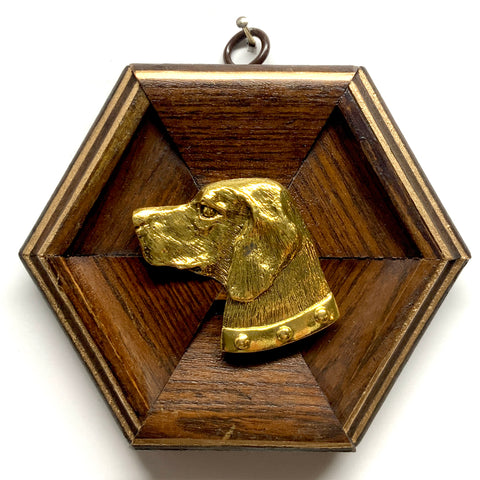 Wooden Frame with Stately Dog (5