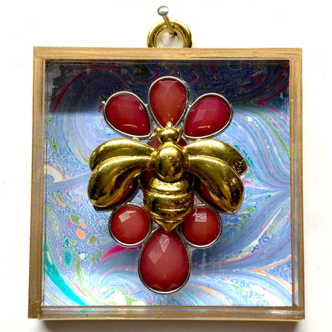 Acrylic Frame with Deco Bee on Brooch / Slight Imperfections (3