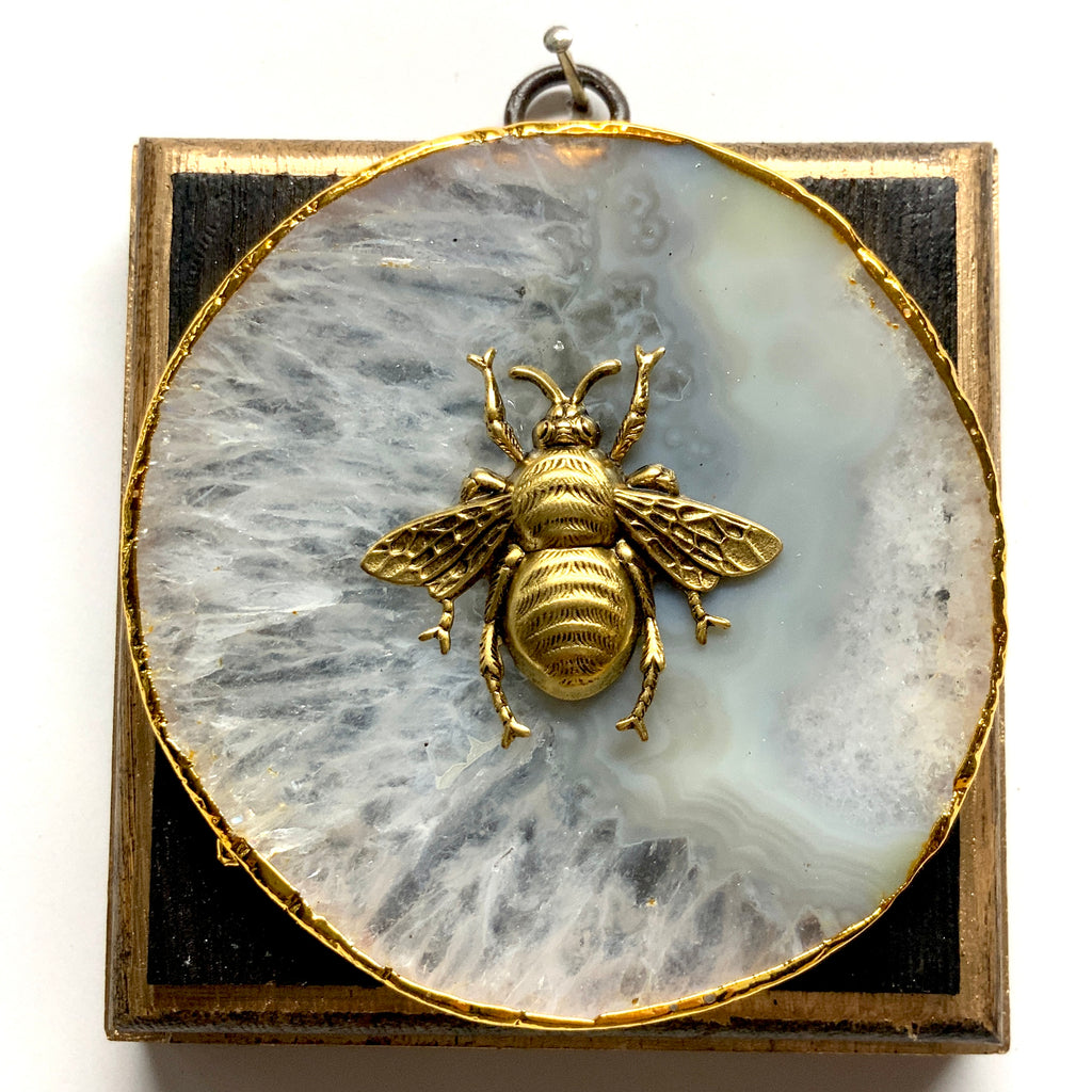Bourbon Barrel Frame with Grande Bee on Agate (4