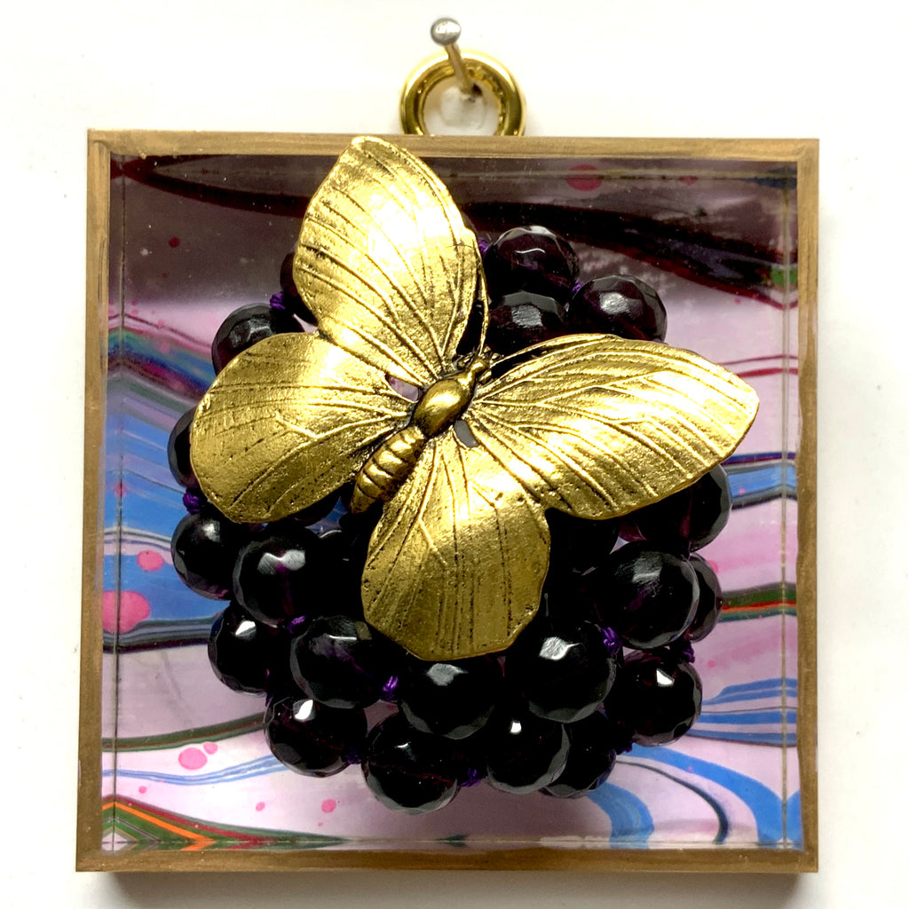Acrylic Frame with Butterfly on Necklace / Slight Imperfections (3
