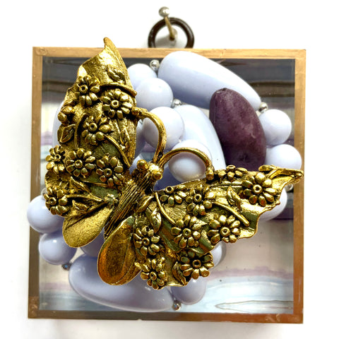 Acrylic Frame with Butterfly on Necklace / Slight Imperfections (3