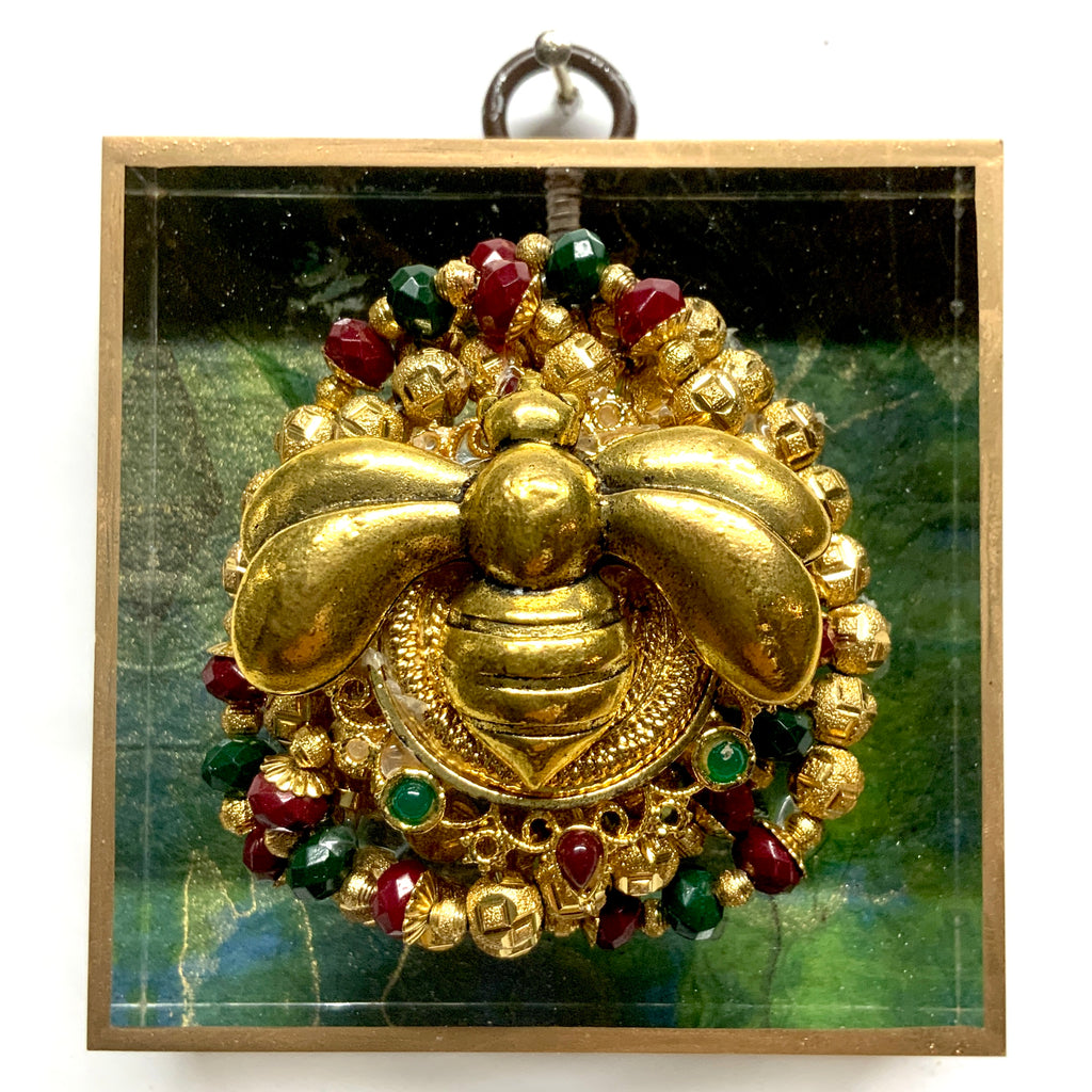 Acrylic Frame with Deco Bee on Necklace / Slight Imperfections (3