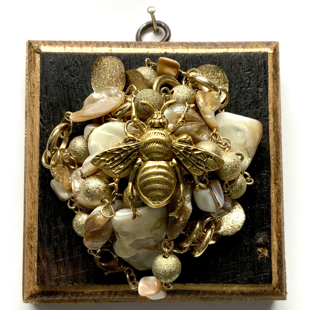 Bourbon Barrel Frame with Grande Bee on Necklace (4
