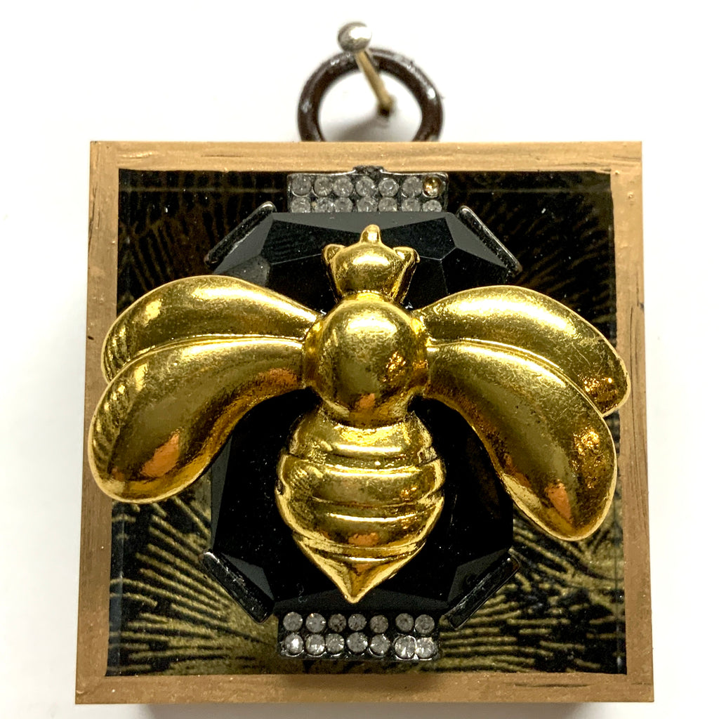 Acrylic Frame with Deco Bee on Brooch / Slight Imperfections (2