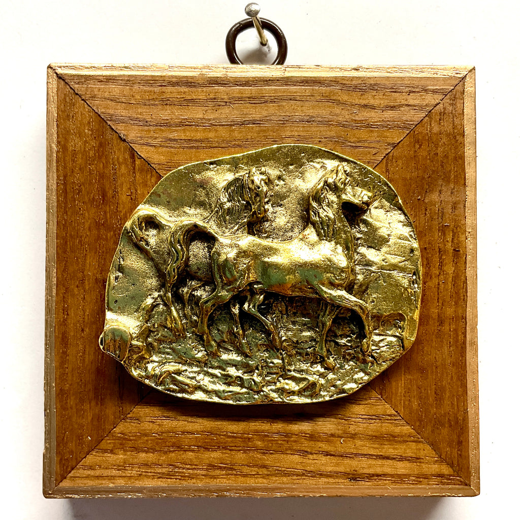 Wooden Frame with Horses (3.75