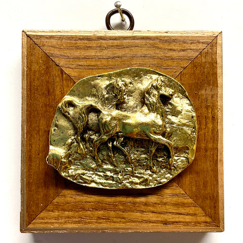 Wooden Frame with Horses (3.75