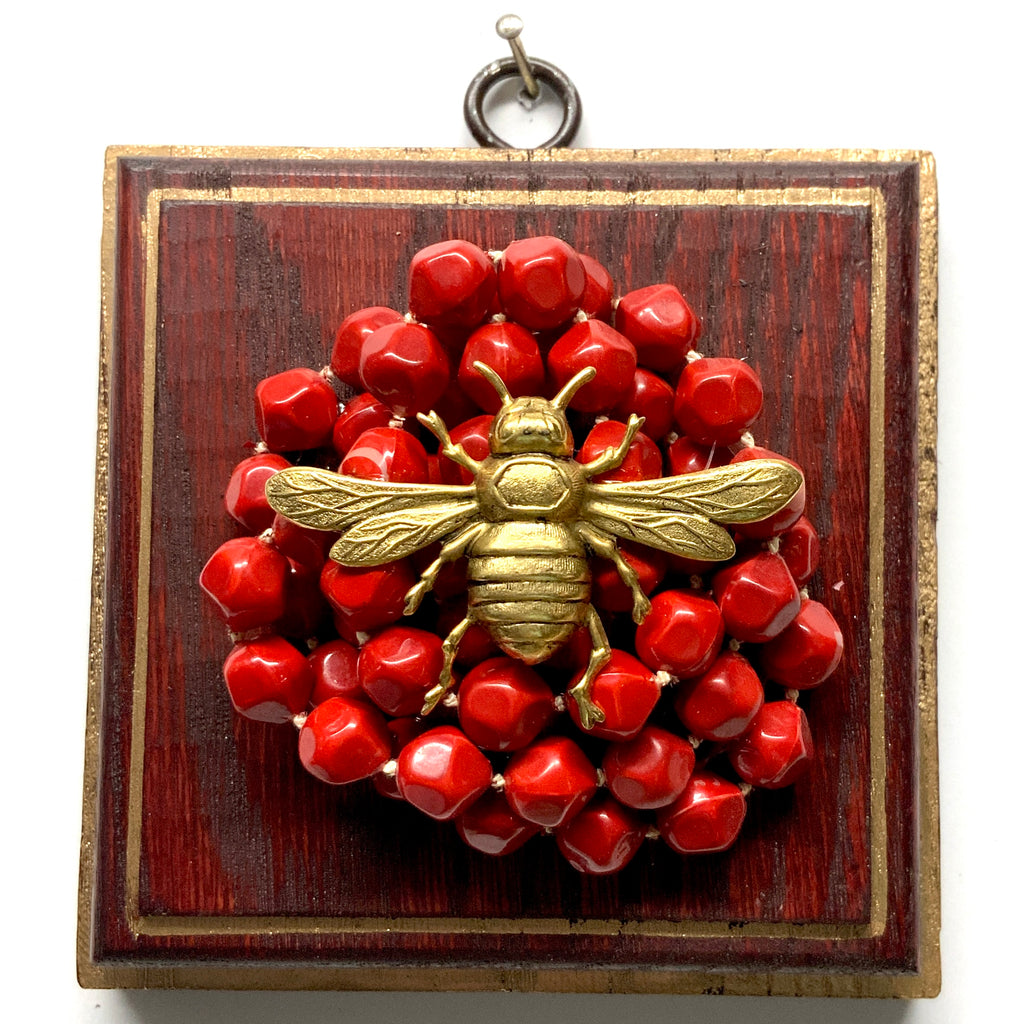 Painted Frame with Italian Bee on Necklace (4