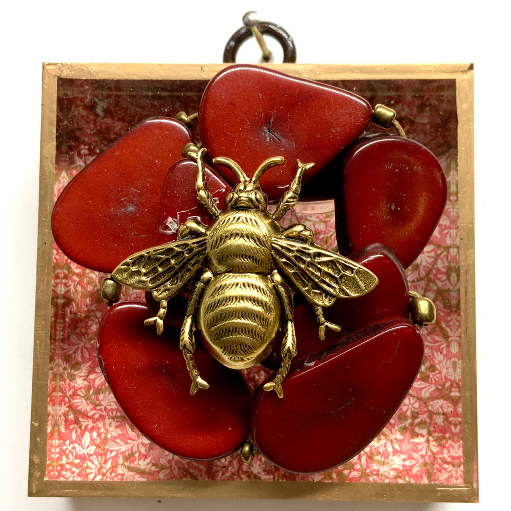 Acrylic Frame with Grande Bee on Necklace / Slight Imperfections (3