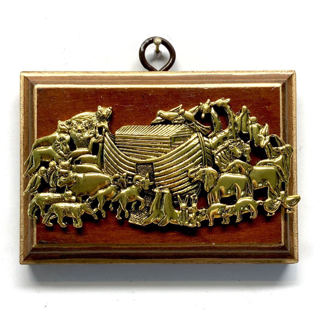 Mahogany Frame with Noah's Ark (4.25” wide)
