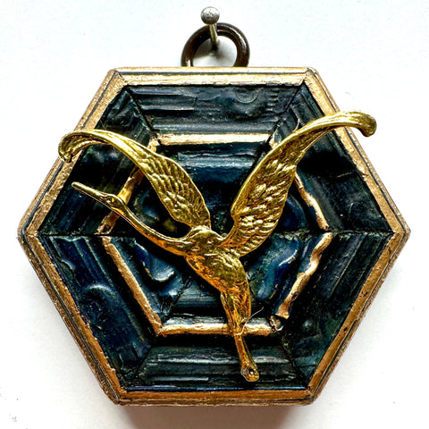 Painted Frame with Crane (3