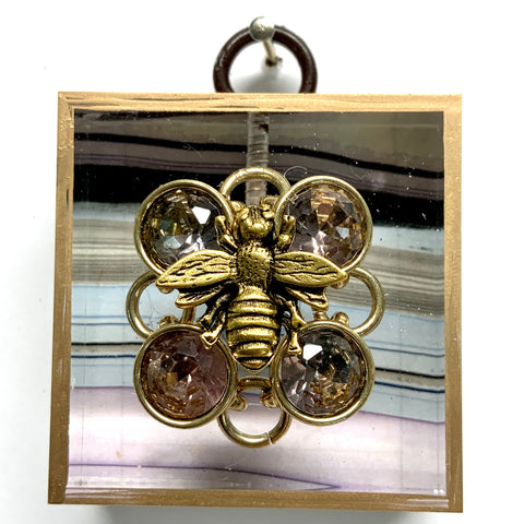 Acrylic Frame with Napoleonic Bee on Brooch / Slight Imperfections (2