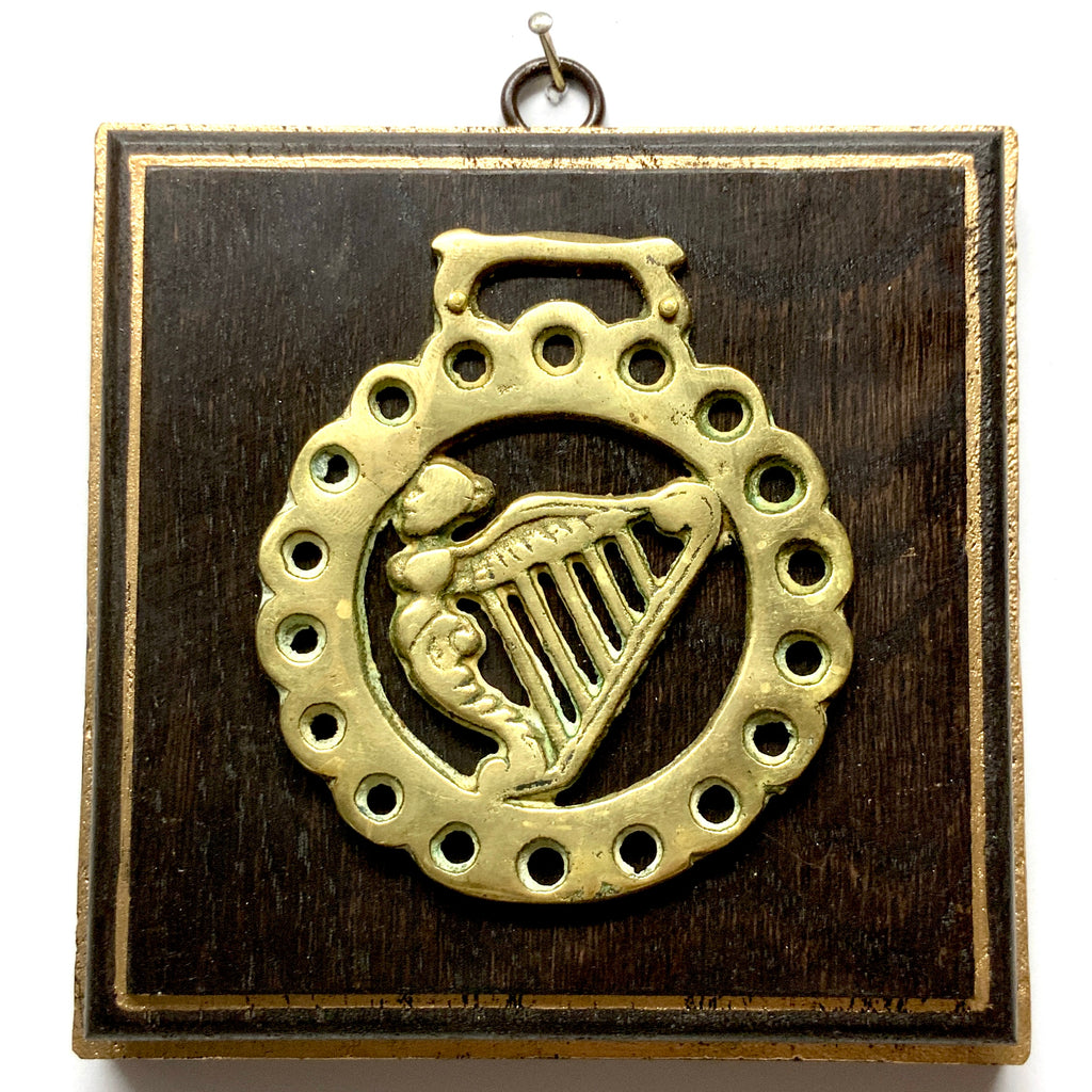 Wooden Frame with Horse Brass (5