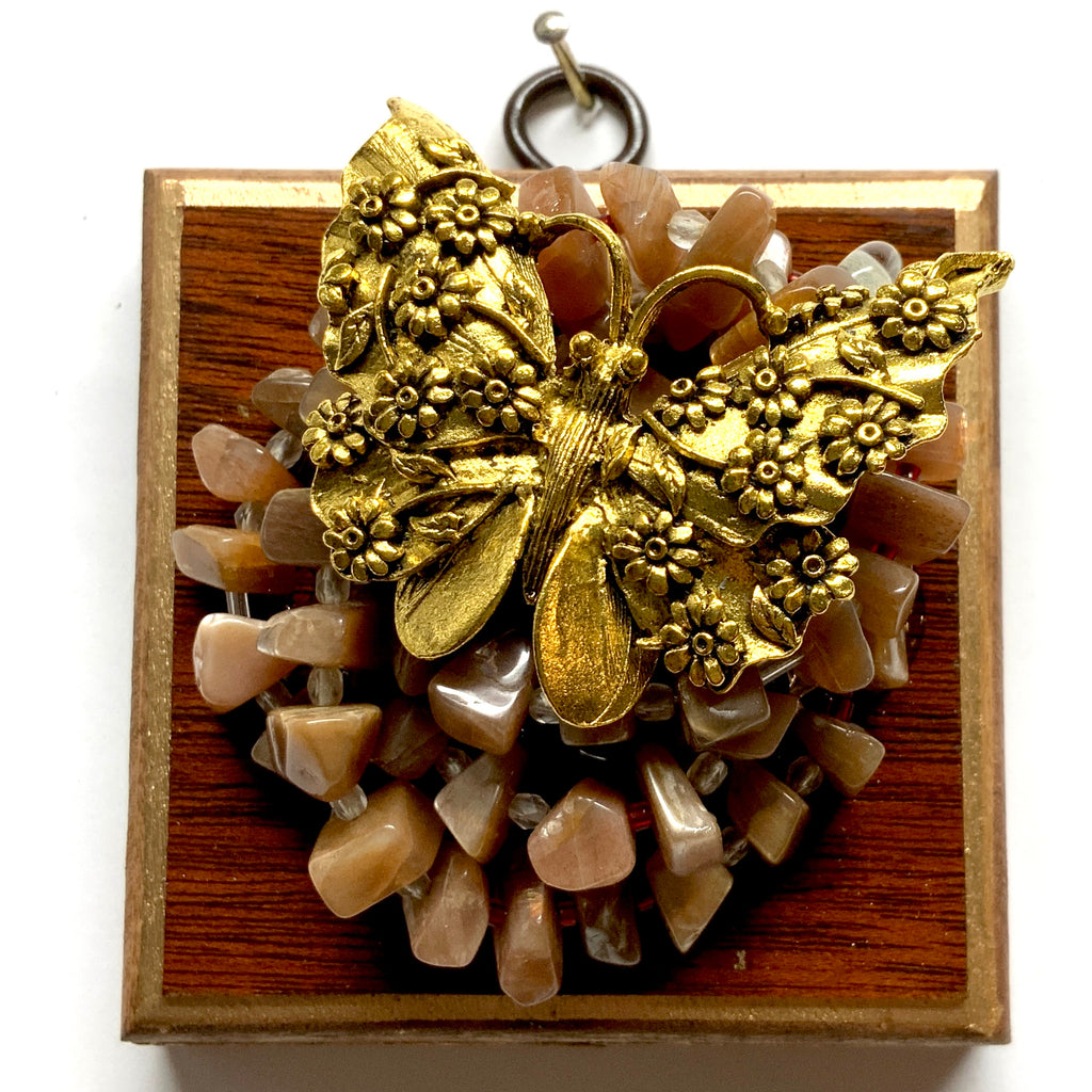 Wooden Frame with Butterfly on Necklace (3.25