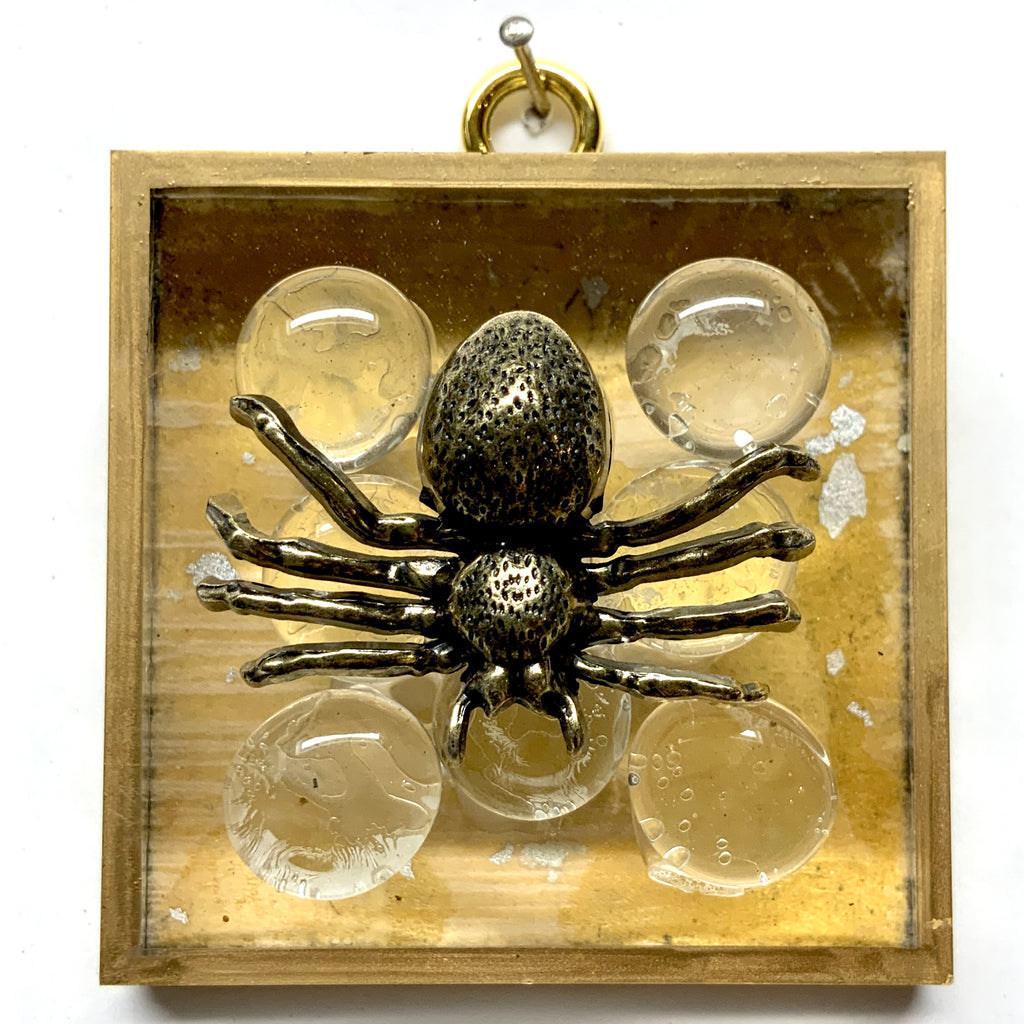 Acrylic Frame with Spider on Glass Beads / Slight Imperfections (3
