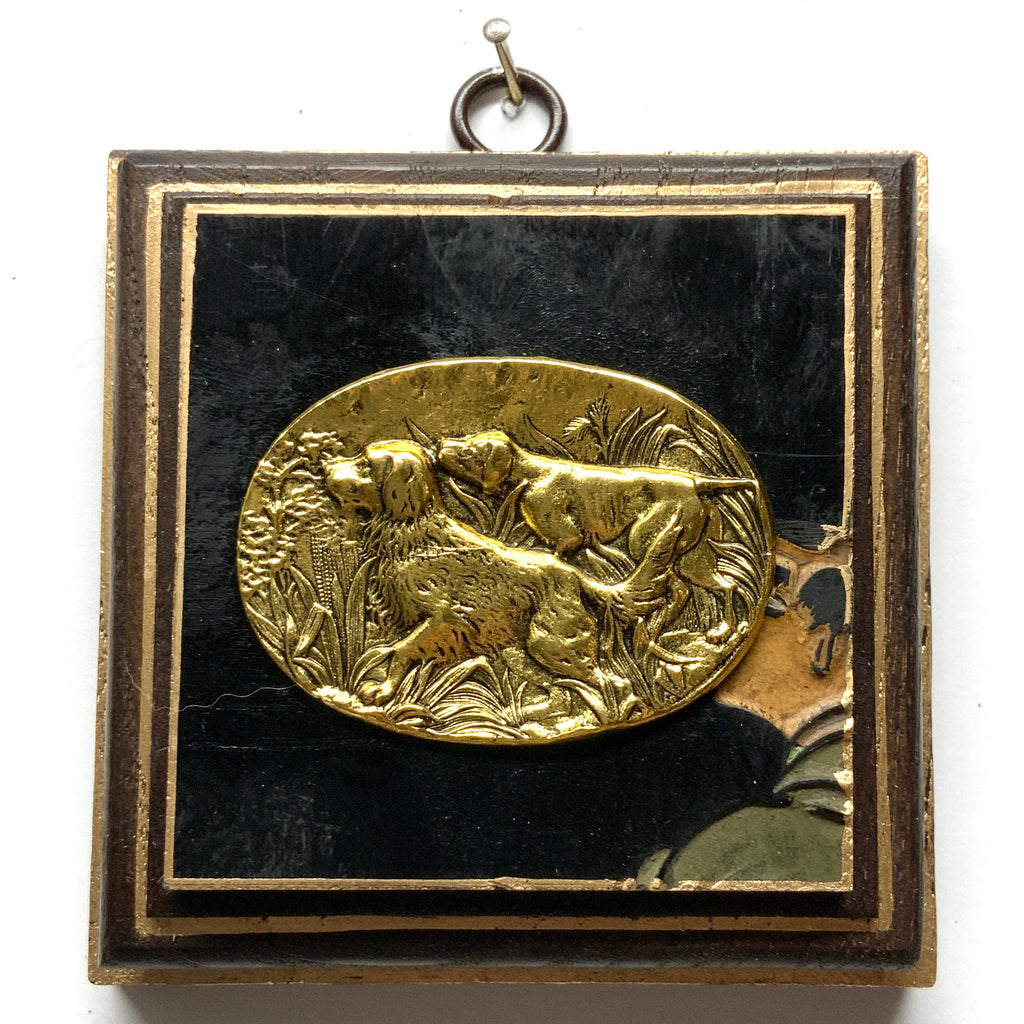 Wooden Frame with Sporting Dogs on Coromandel (4