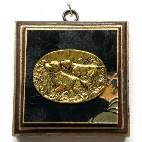 Wooden Frame with Sporting Dogs on Coromandel (4