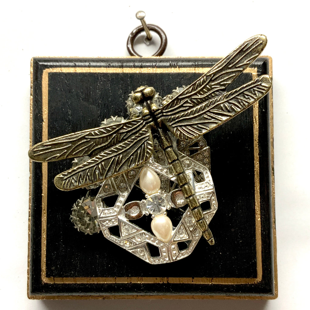 Painted Frame with Dragonfly on Brooch (3.25