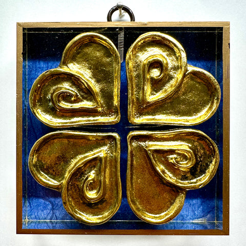 Acrylic Frame with Heart Clover / Slight Imperfections (4” wide)