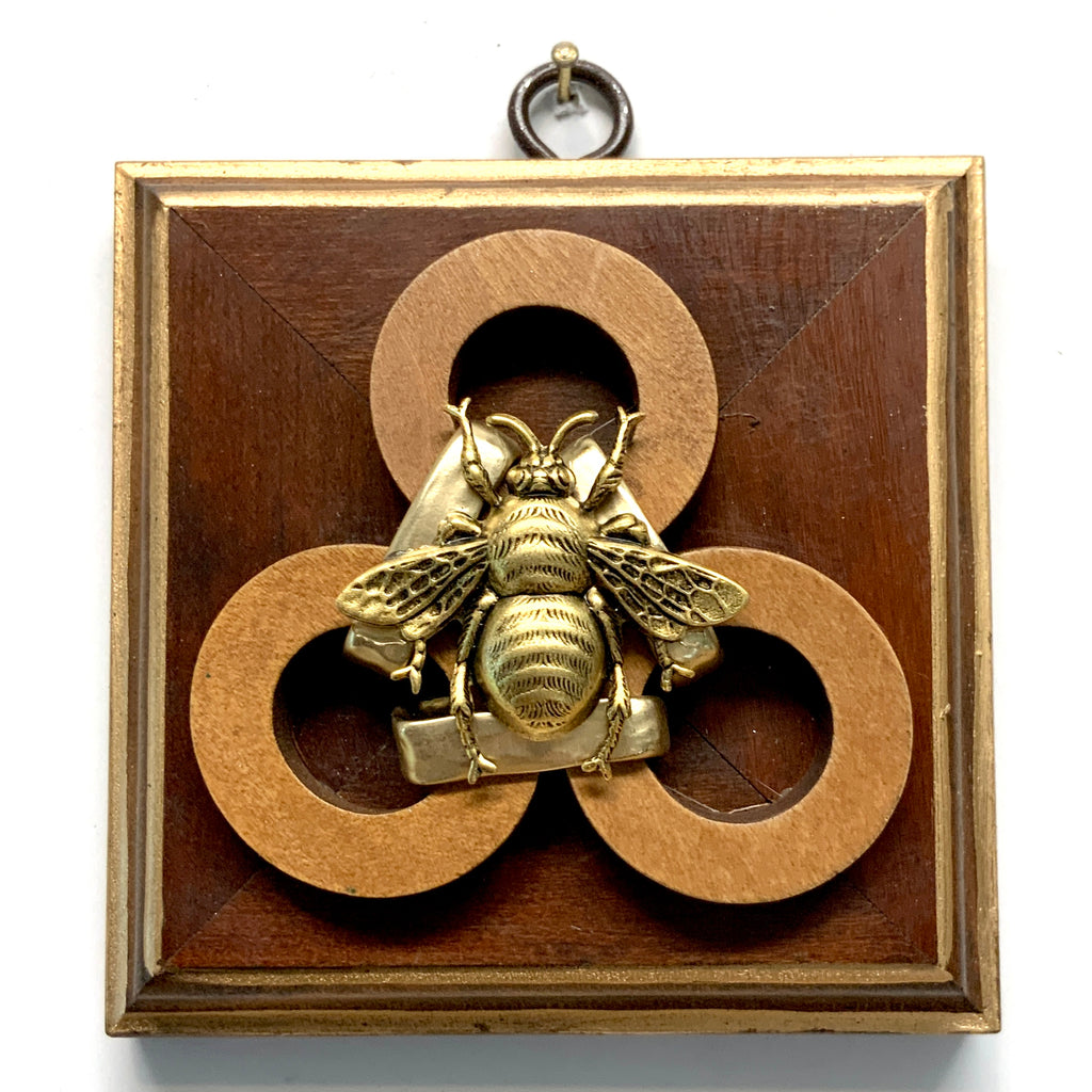 Mahogany Frame with Grande Bee on Wood Pieces (3.75” wide)