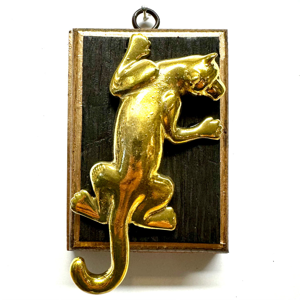 Bourbon Barrel Frame with Big Cat (3.25