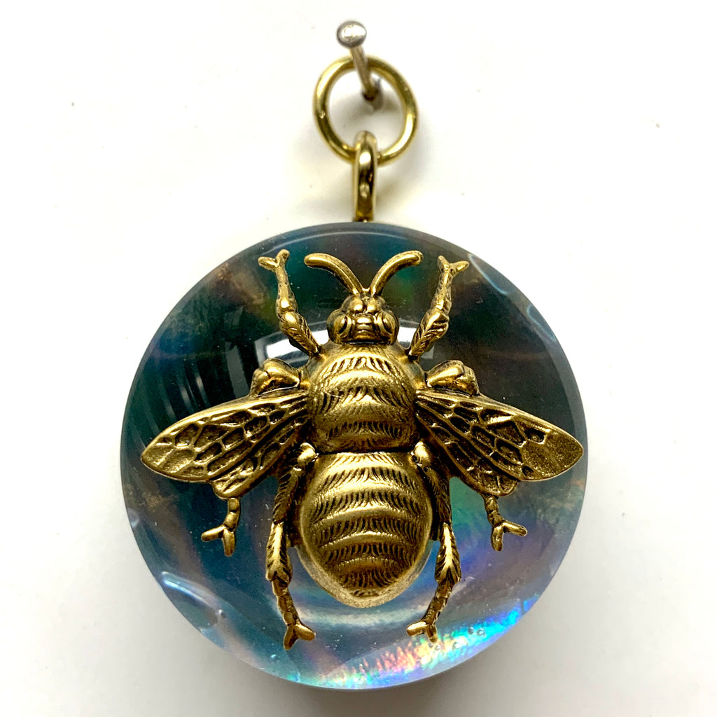 Acrylic Dome Frame with Grande Bee on Mylar / Slight Imperfections (2
