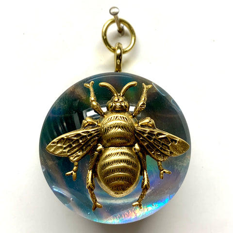 Acrylic Dome Frame with Grande Bee on Mylar / Slight Imperfections (2