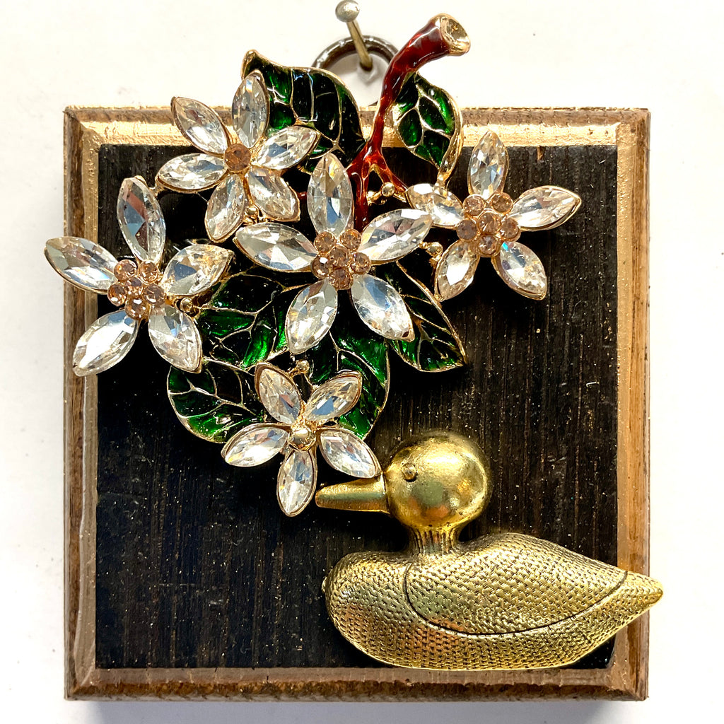 Bourbon Barrel Frame with Duck on Brooch (3.25