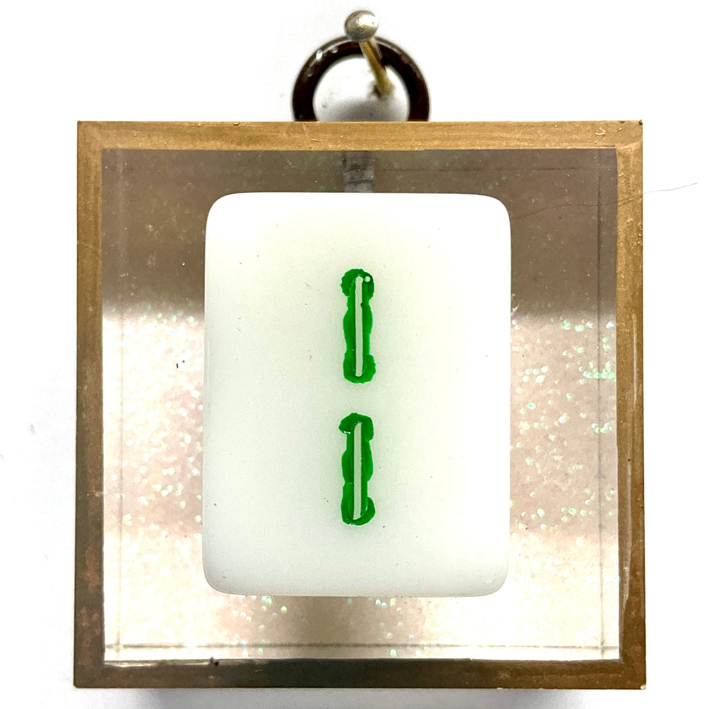 Acrylic Frame with Mahjong Tile / Slight Imperfections (2” wide)