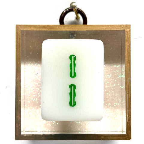 Acrylic Frame with Mahjong Tile / Slight Imperfections (2” wide)