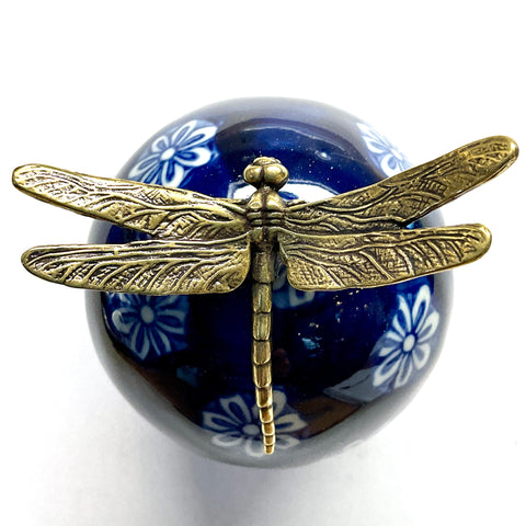 Ceramic Ball with Dragonfly (3” wide)