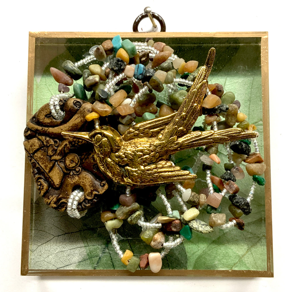 Acrylic Frame with Swallow on Necklace / Slight Imperfections (4