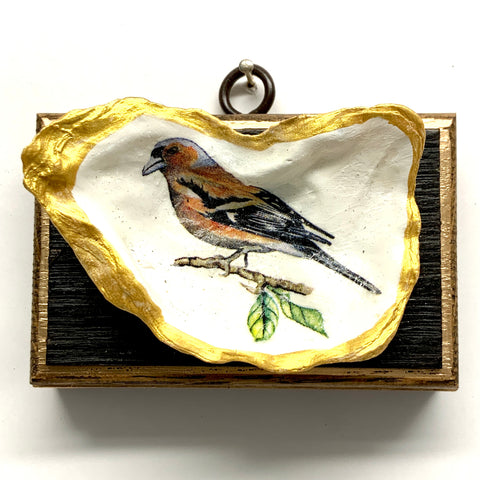 Bourbon Barrel Frame with Bird Oyster Shell (3.75