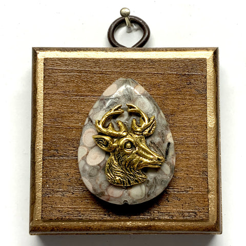 Cherry Frame with Stag on Stone (2.5” wide)