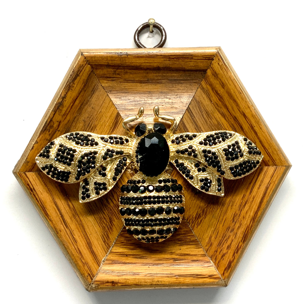Wooden Frame with Sparkle Bee (4.75” wide)