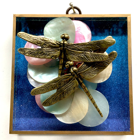 Acrylic Frame with Dragonflies on Necklace / Slight Imperfections (4
