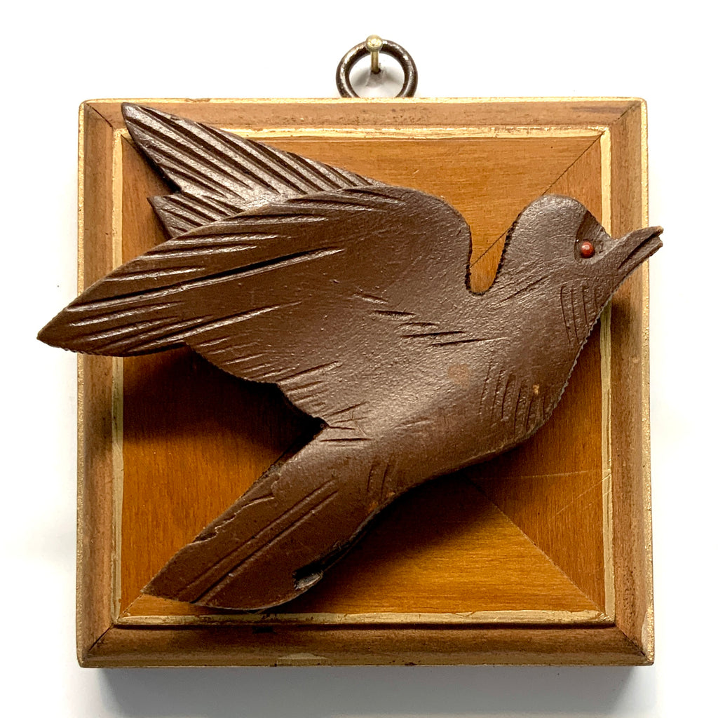 Mahogany Frame with Cuckoo Clock Bird (3.75” wide)